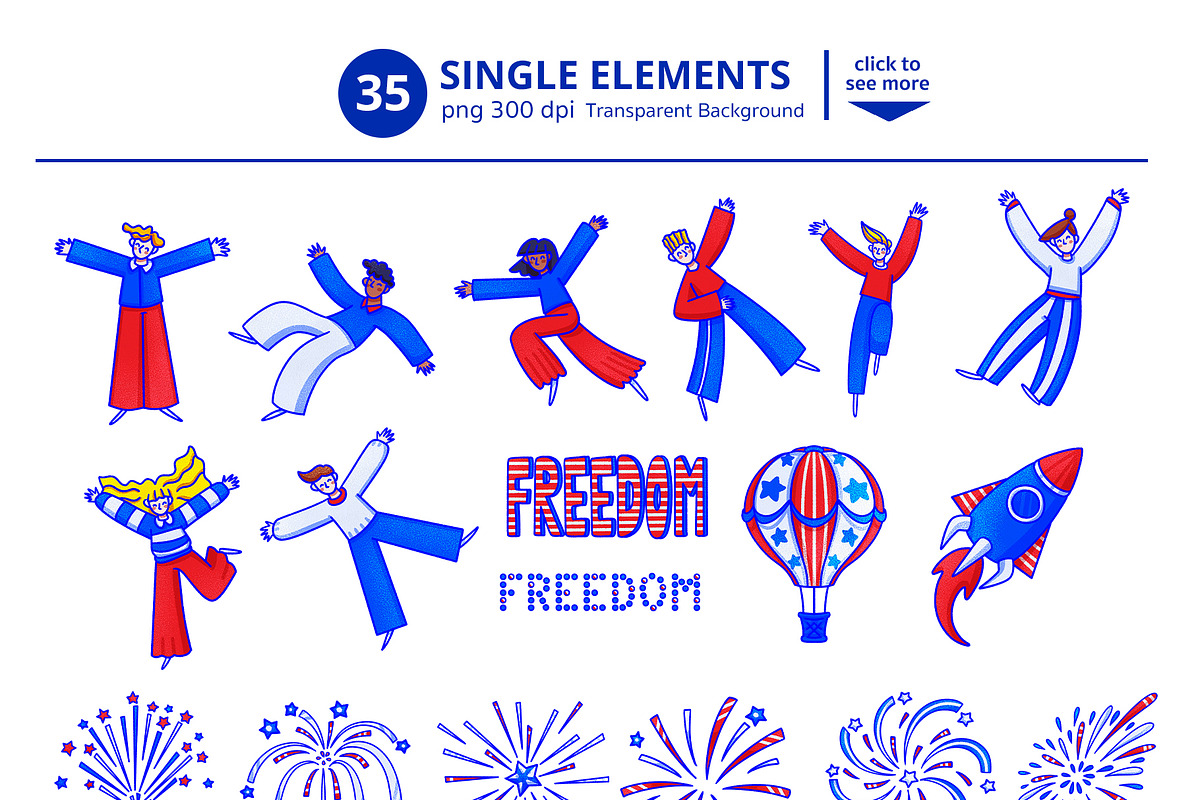 Freedom & Fireworks Celebration, a Seasonal Illustration by CreativeValuation (Photo 2 of 12)