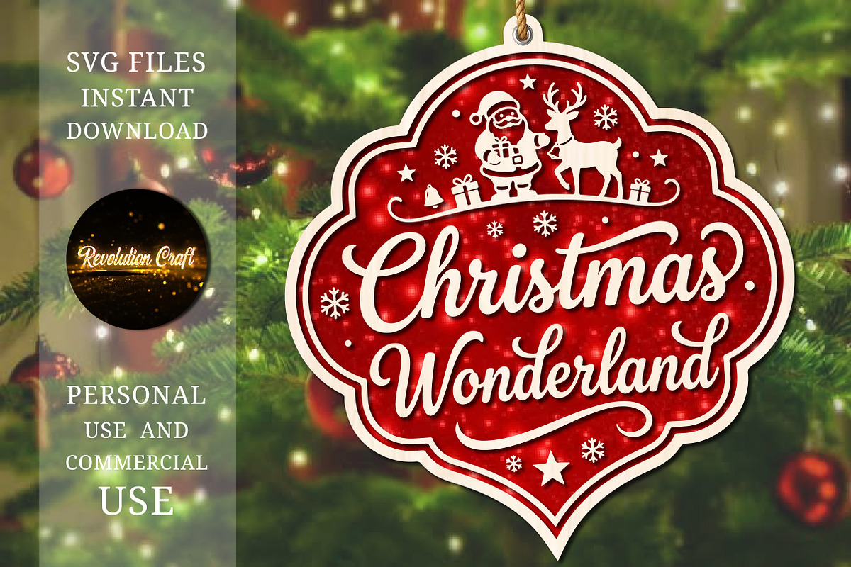 Christmas Wonderland Ornament SVG, an Object Graphic by OK Design (Photo 1 of 3)
