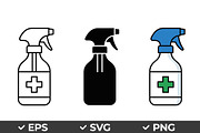 Disinfectant Spray Vector Icons, an Object Graphic by Artonix (Thumbnail 1 of 3)