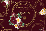 Autumn Watercolor Flowers. Deer, an Animal Illustration by LABFcreations (Thumbnail 8 of 12)