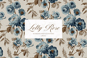 Vintage Peony Rose Pattern Bundle, a Pattern Graphic by Eclectic Anthology (Thumbnail 3 of 13)