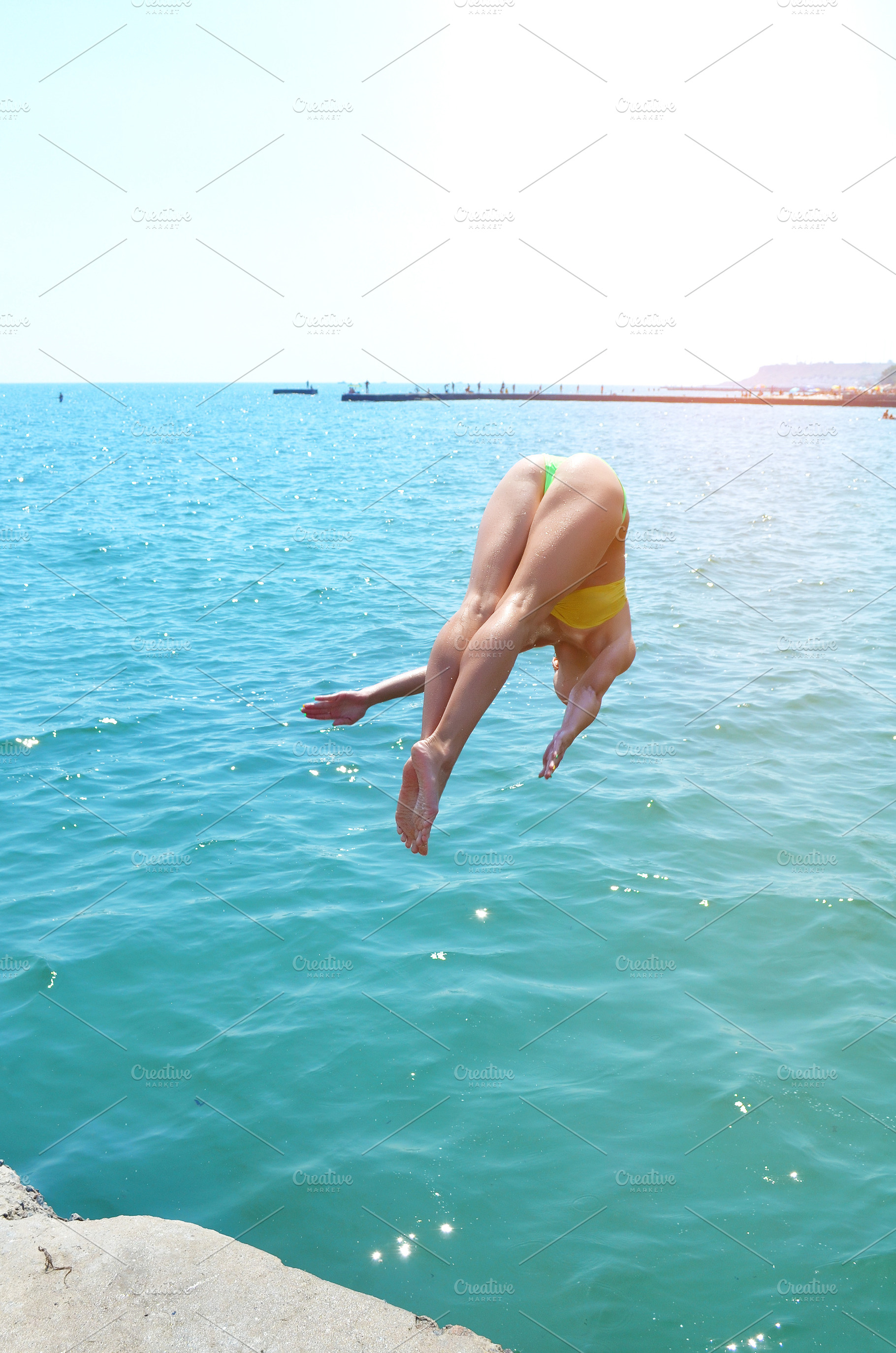 the girl dives beautifully under the, a Holiday Photo by My world is my eyes