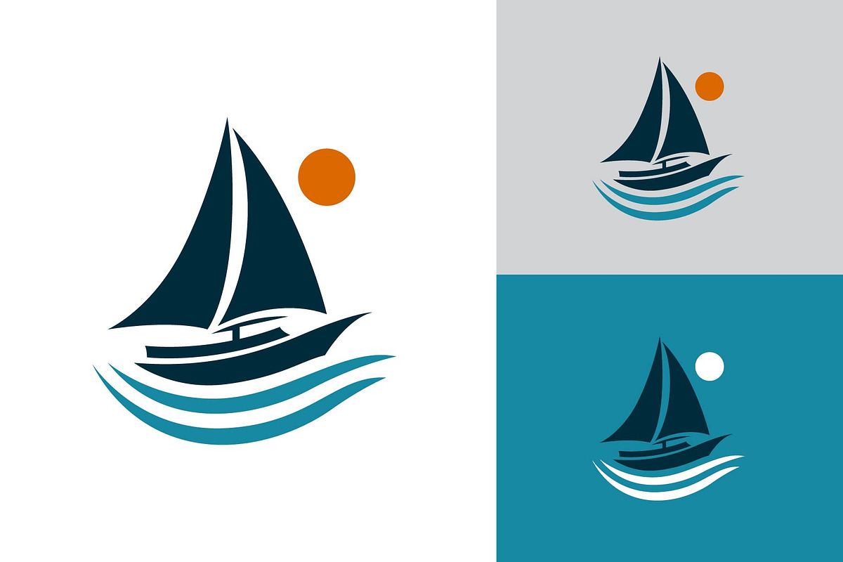 Sailing Ship Boat Travel Logo, a Branding & Logo Template by funpixel