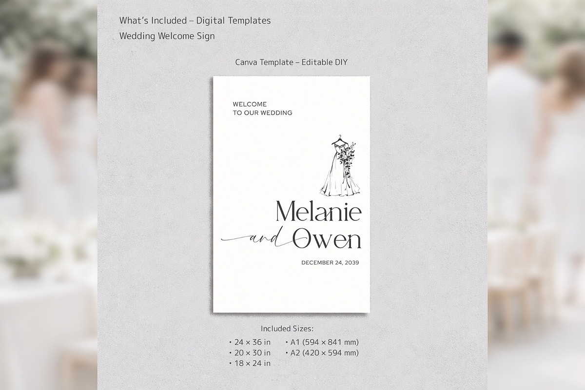 Modern Minimal Welcome Canva bd010, a Poster Template by TyphoonStudio (Photo 2 of 10)