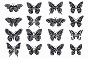 Butterfly Silhouette Vector Bundle, an Animal Illustration by Kusumaillustration (Thumbnail 9 of 13)