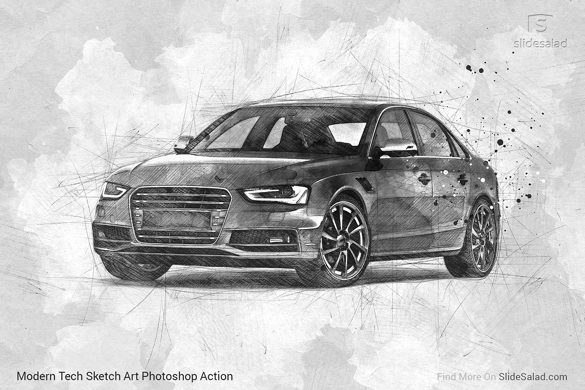 Tech Sketch Art Photoshop Action, an Action Add-On by SlideSalad (Photo 19 of 49)