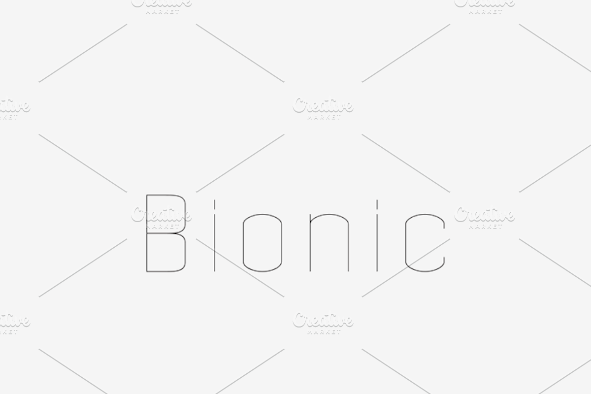 Bionic - Laser, Craft Cutter Font