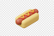 Hot Dog 3D Isometric - PNG, a Food Illustration by Nurlan's shop (Thumbnail 3 of 3)