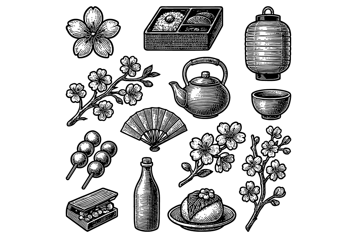 Japanese Culture Set, an Object Graphic by RT Studio (Photo 2 of 4)