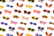 Stylish sunglasses set + patterns, an Object Illustration by PaperTrident (Thumbnail 2 of 5)