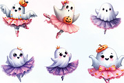 Halloween Ghost Dancing Ballerina, an Illustration by CraftArtStudio (Thumbnail 2 of 6)