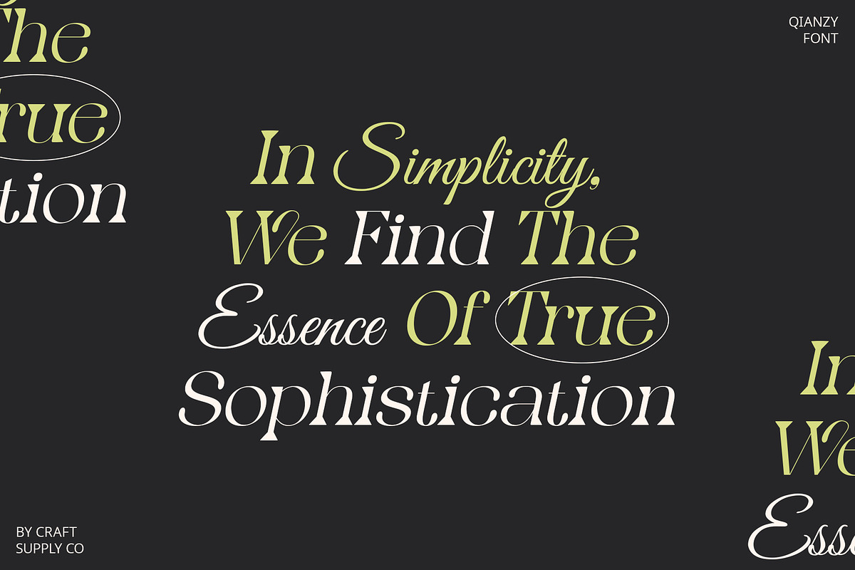 Qianzy – Elegant Font, a Serif Font by Craft Supply Co. (Photo 4 of 8)