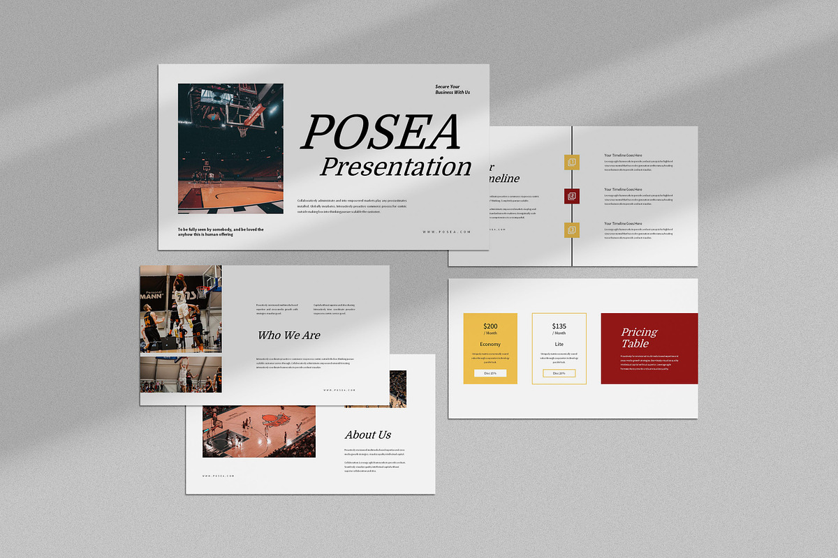 Posea : Sport Event Google Slides, a Presentation Template by Punkl Camp (Photo 1 of 9)
