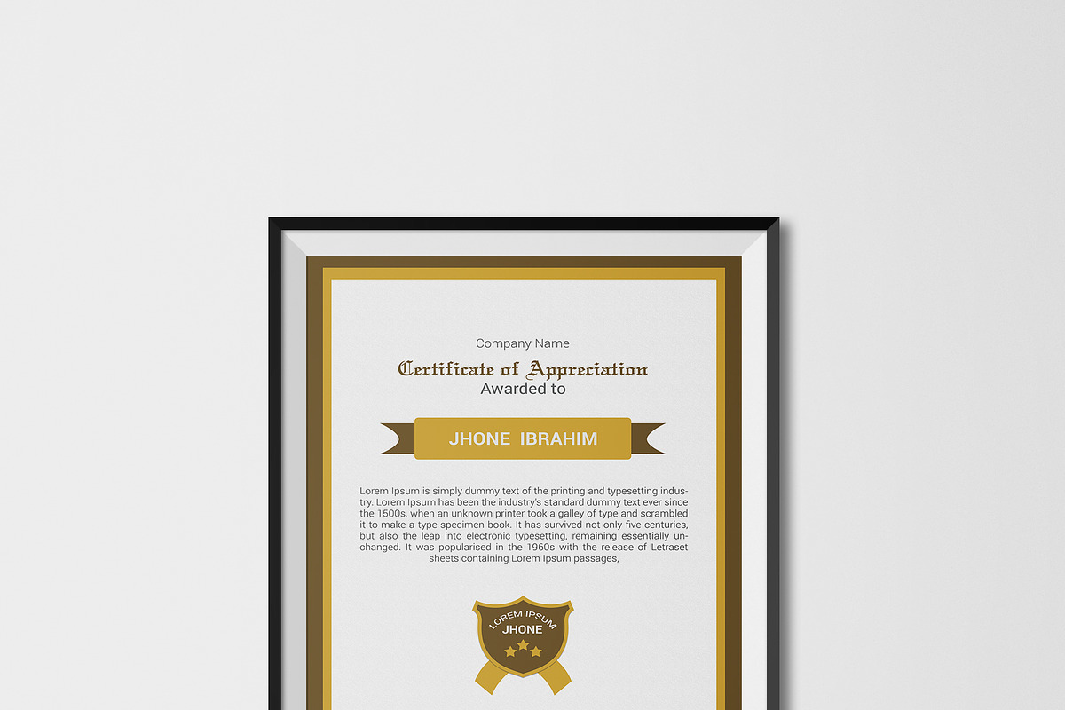 Certificate Template, a Stationery Template by Graphicalark (Photo 4 of 4)