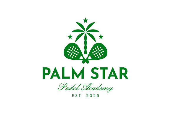 Vintage Retro Padel Emblem Logo preview 2