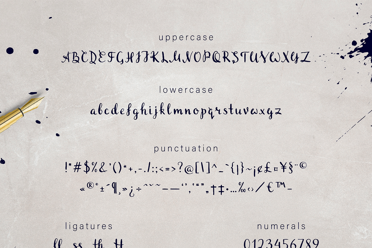 Nattilly Script font preview 3
