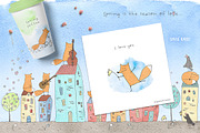 Cute Vector&Watercolor graphics, an Animal Illustration by Eva Katerina (Thumbnail 4 of 21)