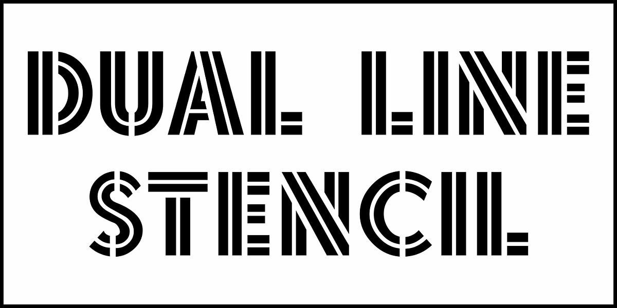 Dual Line Stencil JNL, a Sans Serif Font by Jeff Levine Fonts (Photo 2 of 5)