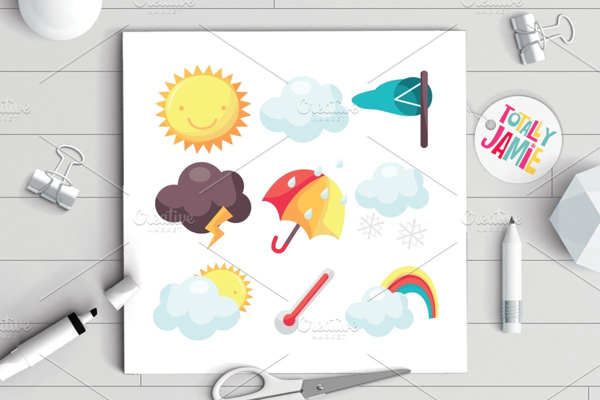 Weather Icons, an Illustration by totallyjamie