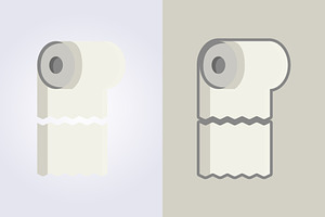 flat icon of tissue roll vector logo, a Branding & Logo Template by Lodzrov