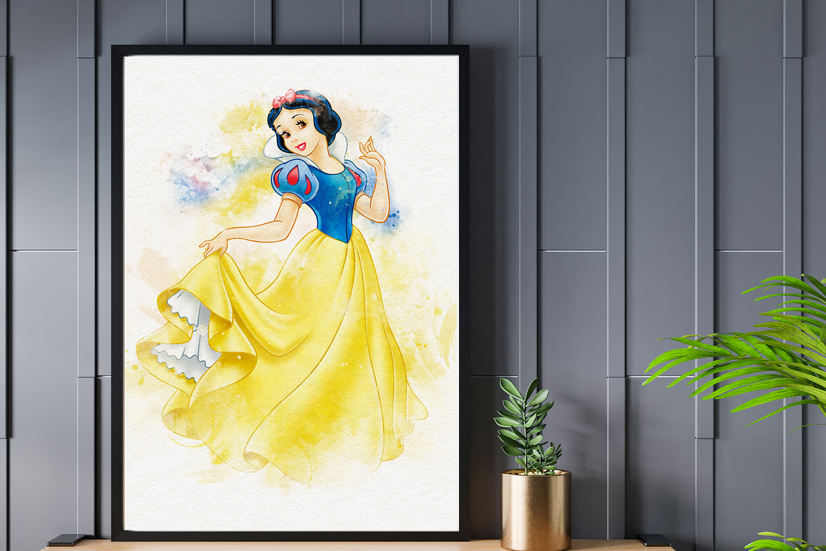Princess Snow White Watercolor Art, a Person Illustration by Designbudy (Photo 6 of 7)