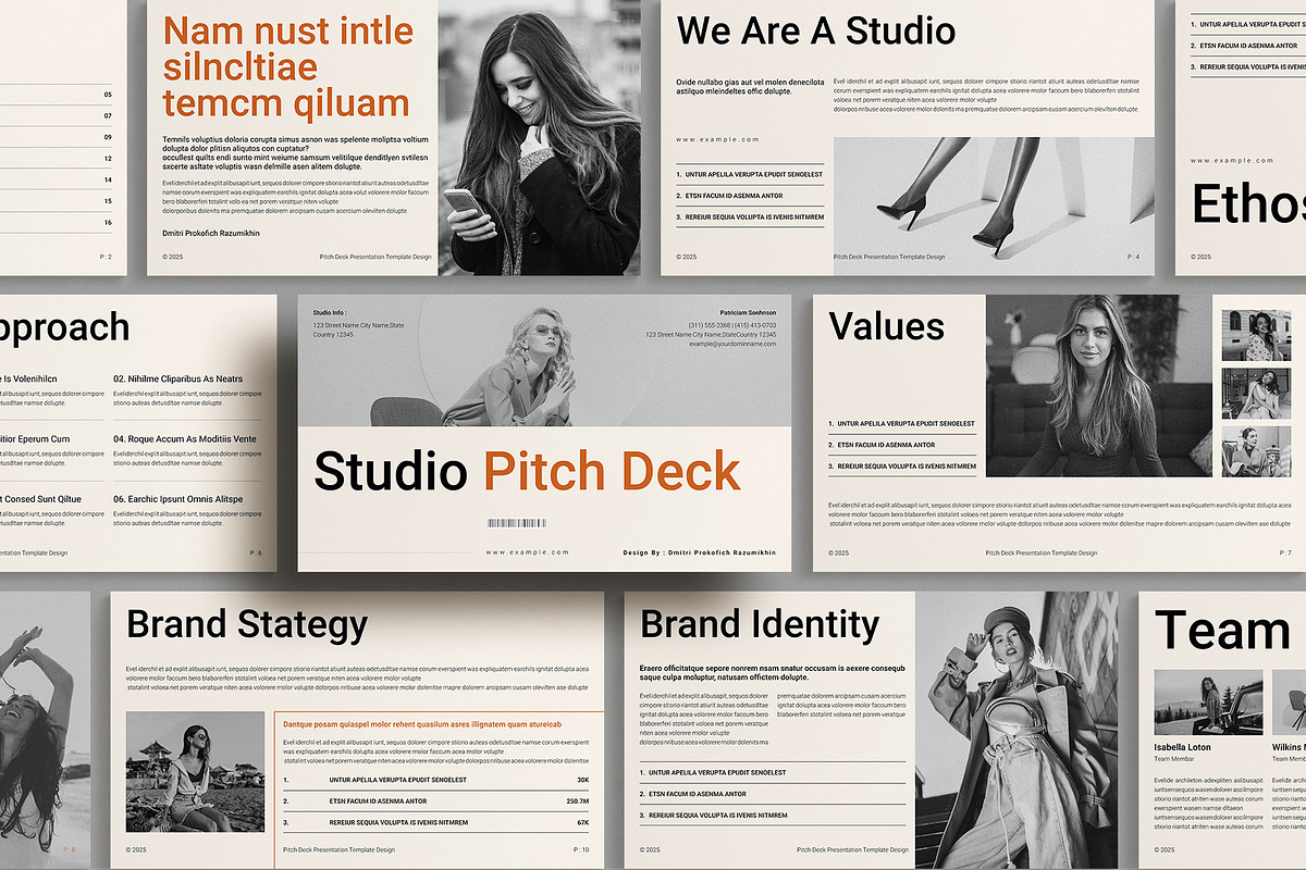 Pitch Deck Presentation Template, a Presentation Template by E-Type (Photo 1 of 5)