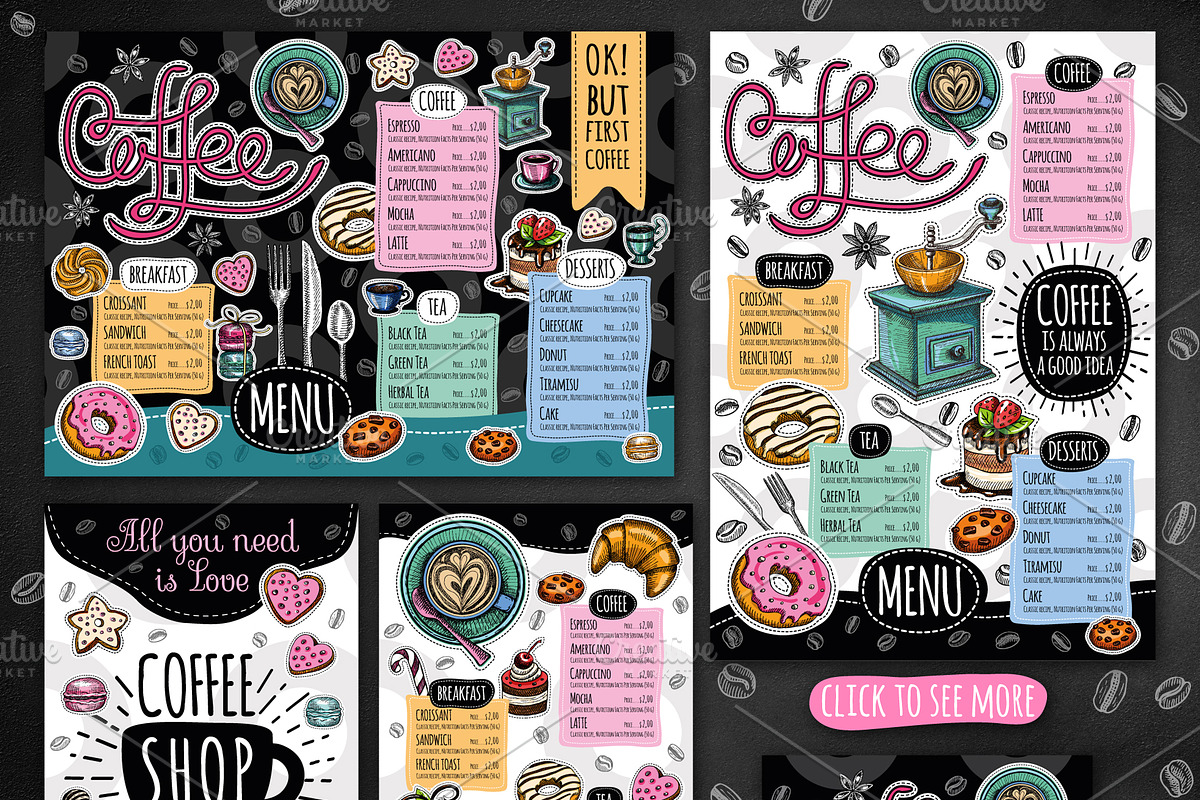 Big Coffee & Sweets Collection, a Brochure Template by Iraida_Bearlala (Photo 3 of 8)