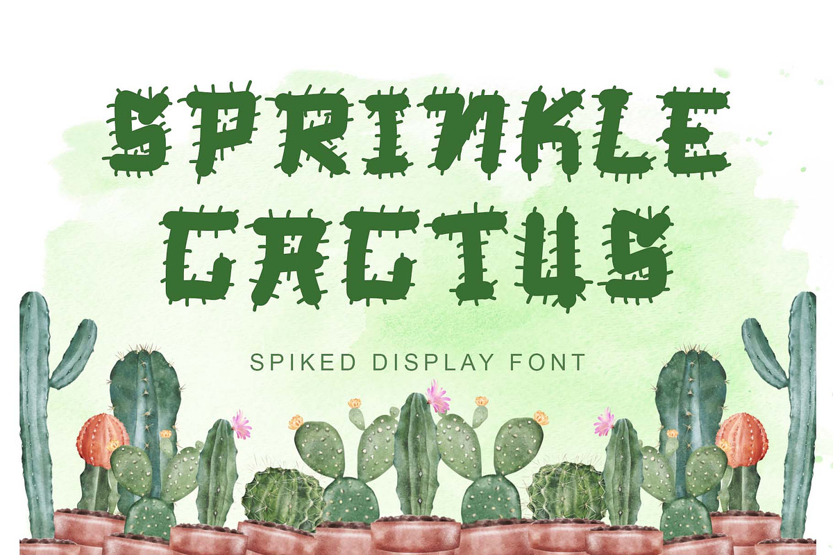 Sprinkle Cactus, a Font by Yoga Letter (Photo 1 of 6)