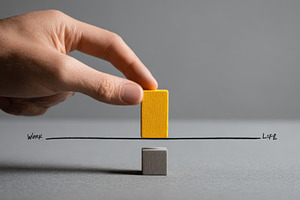 Balancing work and life with blocks, a Photo by Beautiful things