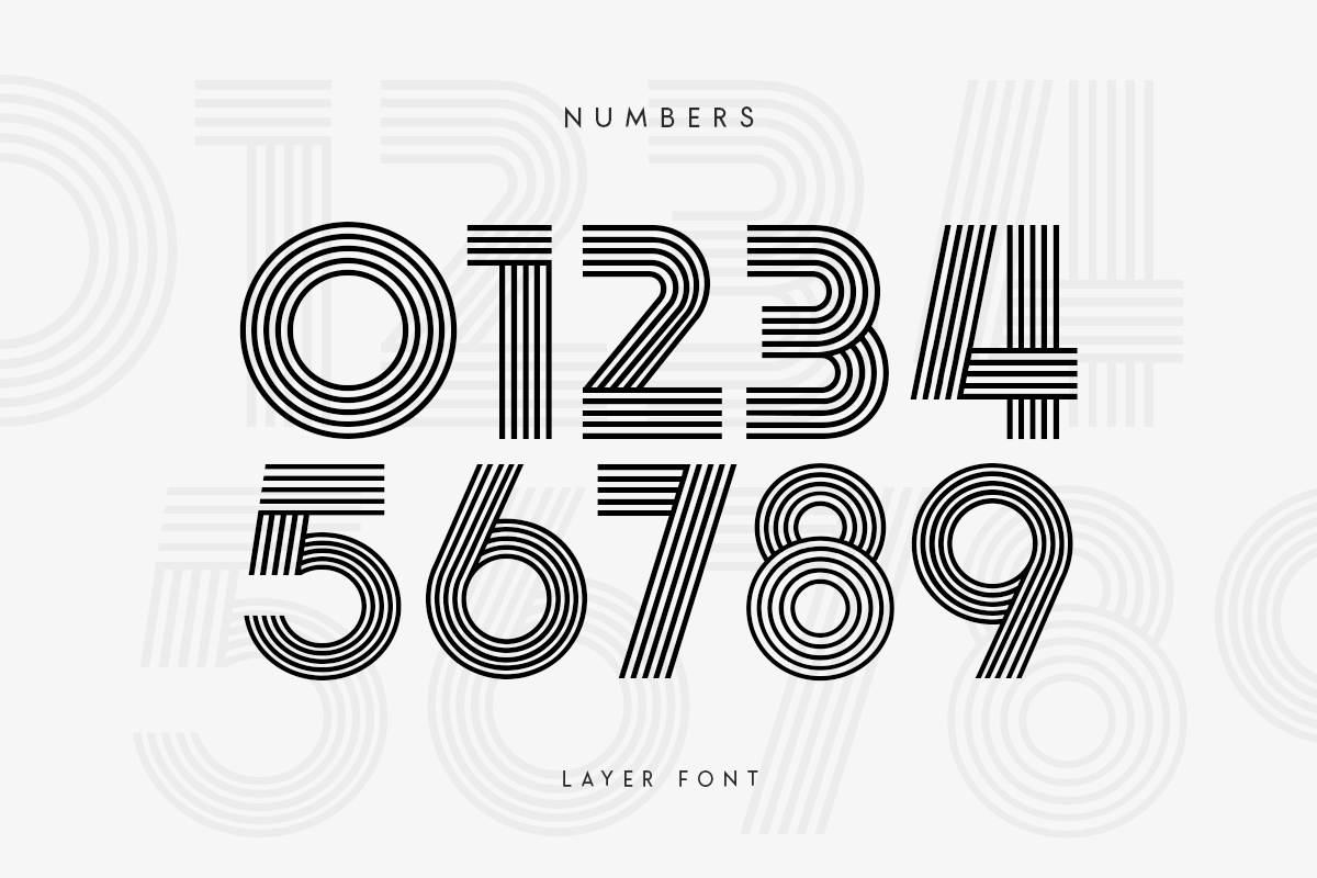 Layer - Layered Logo Modern Font, a Sans Serif Font by Hamz Studio (Photo 11 of 16)