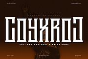 Coyxroj - Tall & Gothic Font, a Serif Font by QR Design Studio (Thumbnail 2 of 6)
