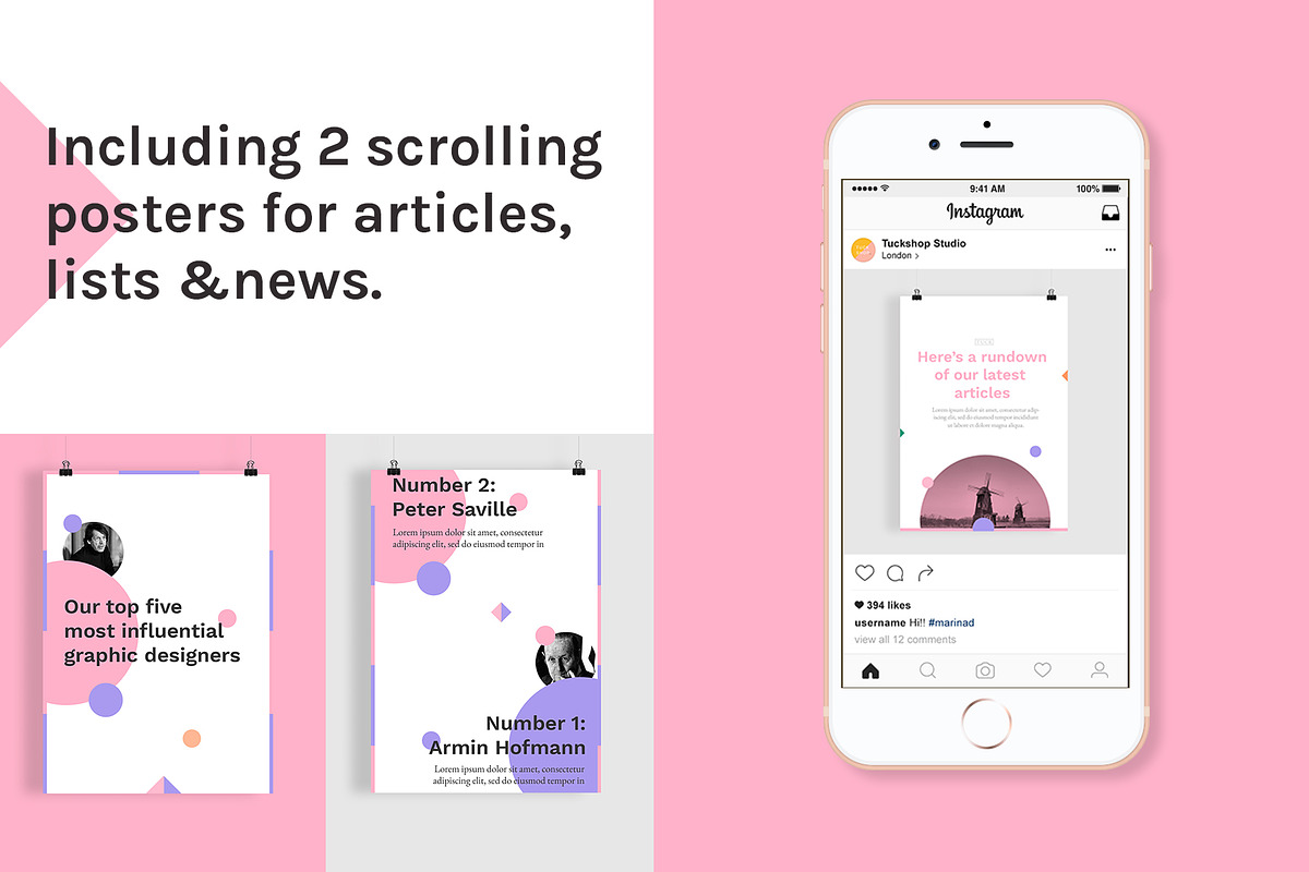 Instagram Posters with animations, a Social Media Template by dookit studio (Photo 9 of 14)