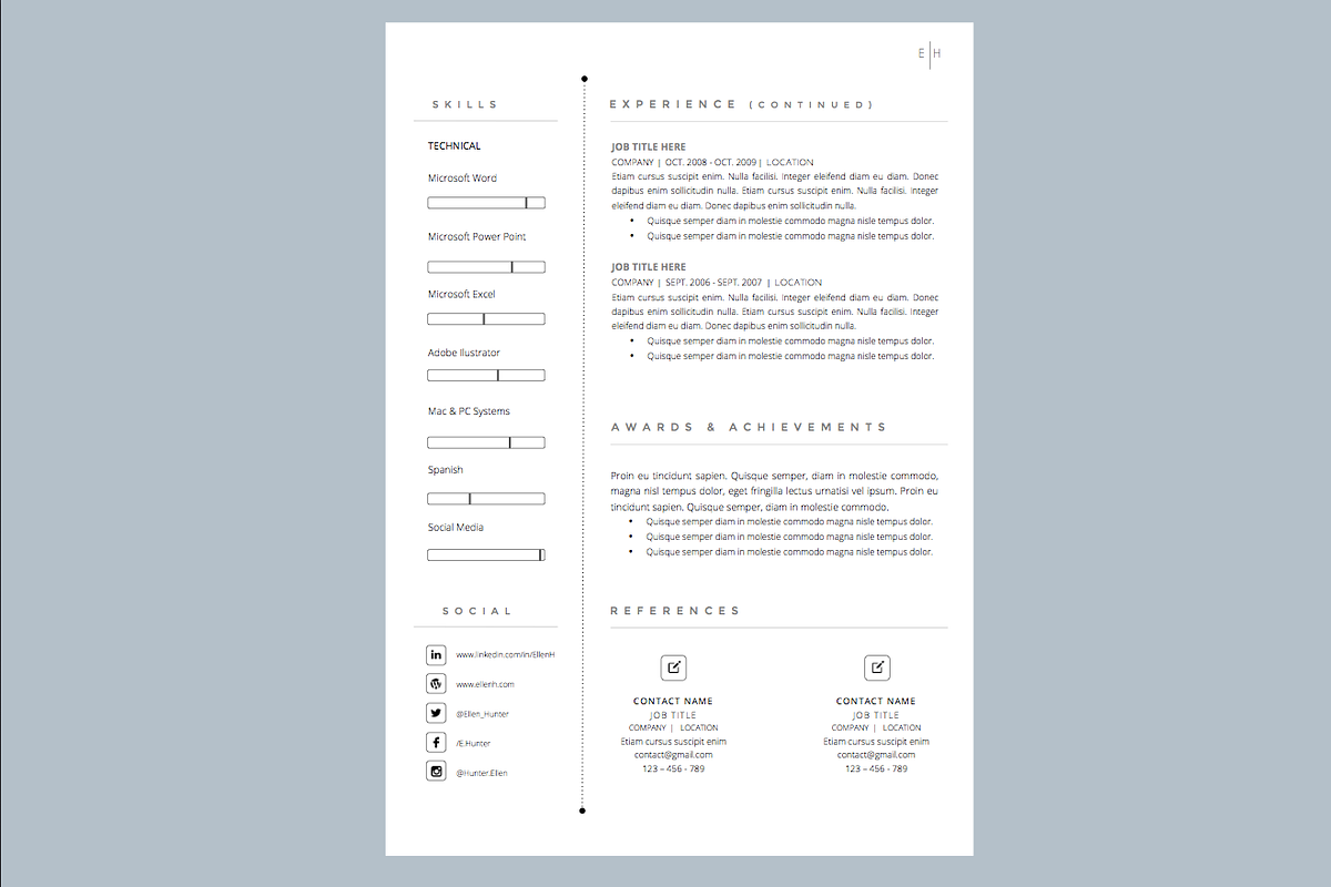 Resume Template + Cover Letter WORD, a Resume Template by PAPPERMINT RESUME STUDIO (Photo 4 of 4)