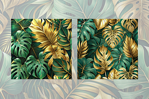 Luxurious Leaves Seamless Patterns