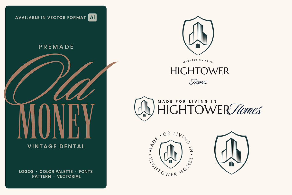 Old Money Real Estate Logo Template, a Branding & Logo Template by Headfonts (Photo 1 of 3)