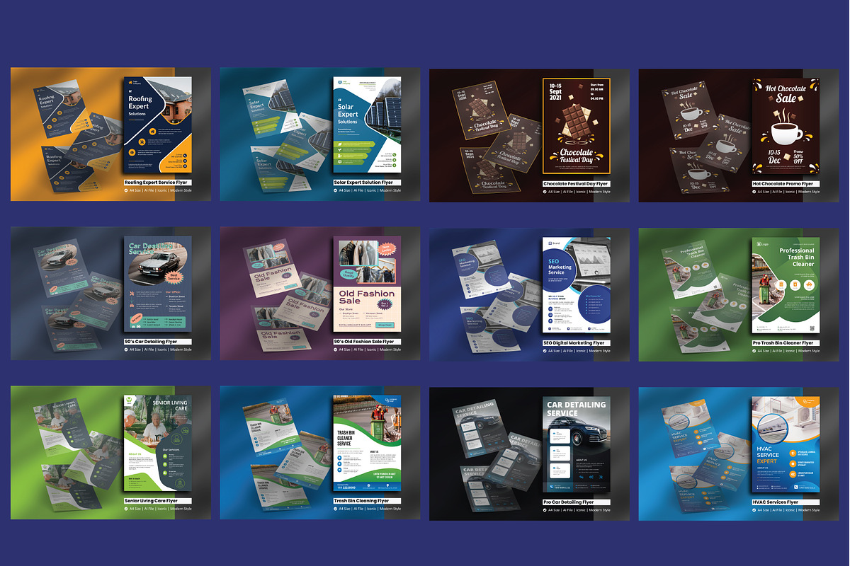 Bundle 174 Flyers Template Design, a Flyer Template by rivatxfz (Photo 14 of 16)