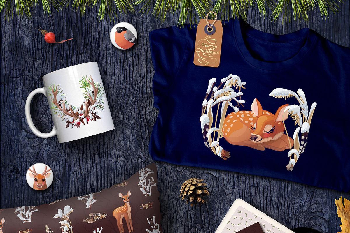vector SET Winter Forest, an Animal Illustration by WINDmade (Photo 17 of 19)