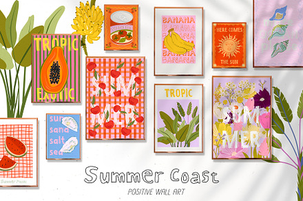 Summer Coast. Positive Posters., a Seasonal Illustration by Mio Buono