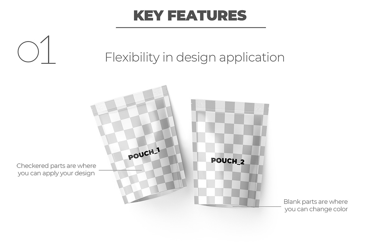Tall Stand Up Zip Lock Pouch Mockup, a Packaging Mockup by Sheikhadesign (Photo 2 of 11)