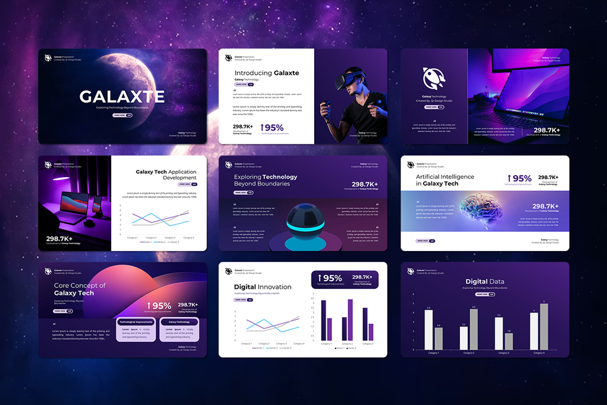 Galaxte - Ai Technology Keynote, a Presentation Template by QR Design Studio (Photo 2 of 3)