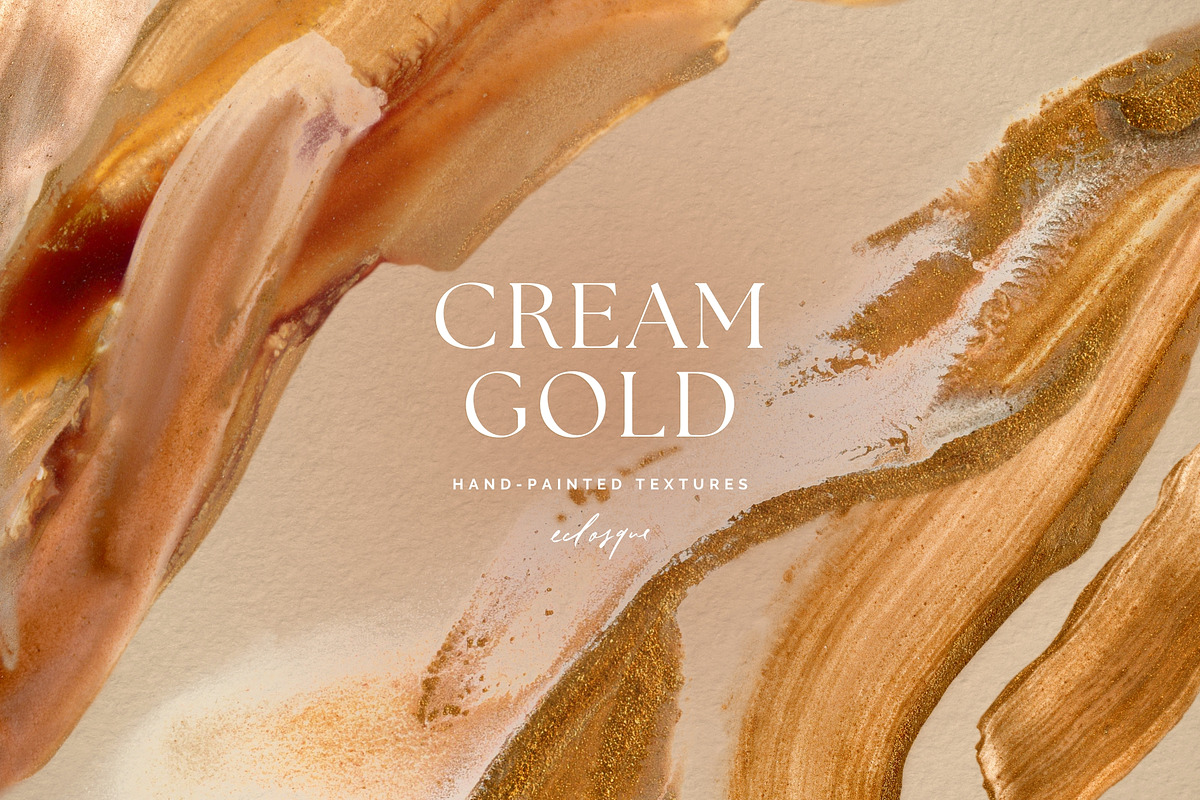 Cream Gold Hand Painted Textures, a Background Graphic by eclosque (Photo 1 of 32)