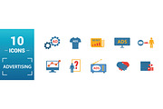 Advertising Flat Icon Set, an Object Graphic by Aimagenarium@gmail.com (Thumbnail 3 of 3)
