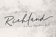 Richland Signature Luxury, a Script Font by MrLetters (Thumbnail 1 of 9)