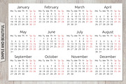 Alfa Calendar Creator 2021, a Stationery Template by inimalGraphic (Thumbnail 6 of 7)