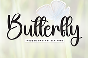 Butterfly | Script Font, a Handwritten Font by Scratchones (Thumbnail 1 of 8)
