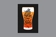 Beer calligraphic vector poster set., a Food Illustration by PoPaShop (Thumbnail 7 of 7)
