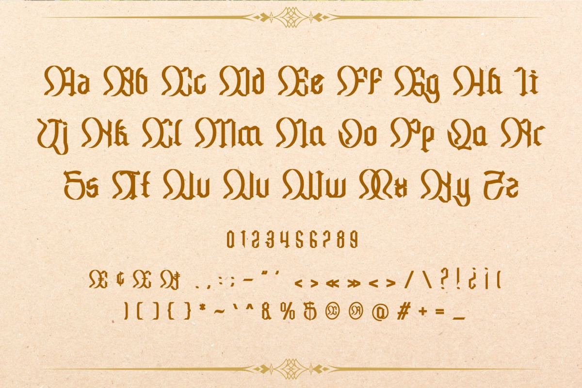 Chameton - Decorative Blackletter, a Blackletter Font by Dhabee (Photo 15 of 15)