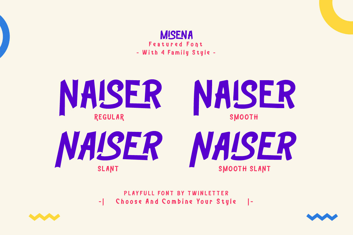 Misena - Playful Display Font, a Handwritten Font by twinstd (Photo 4 of 10)