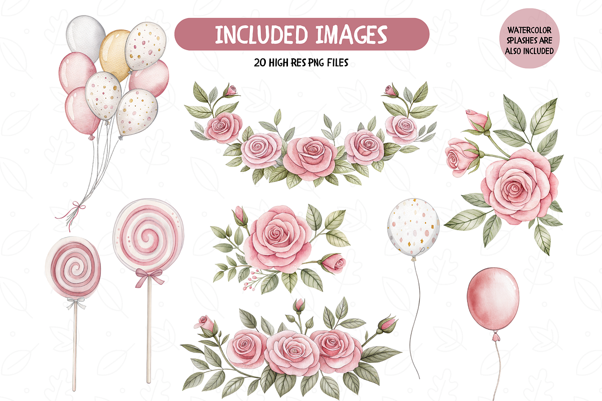 Pink Pastel Carousel Clipart Set, an Illustration by TatiMockup (Photo 3 of 4)