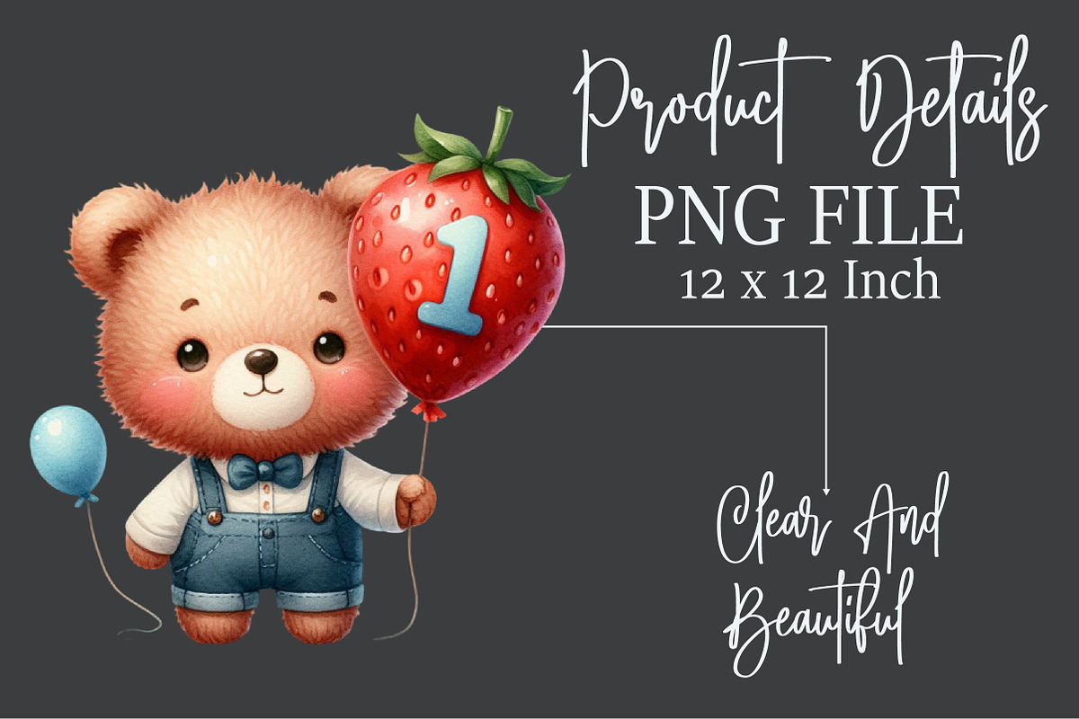 Berry First Birthday Watercolor Clip, an Illustration by Rose Art (Photo 5 of 5)